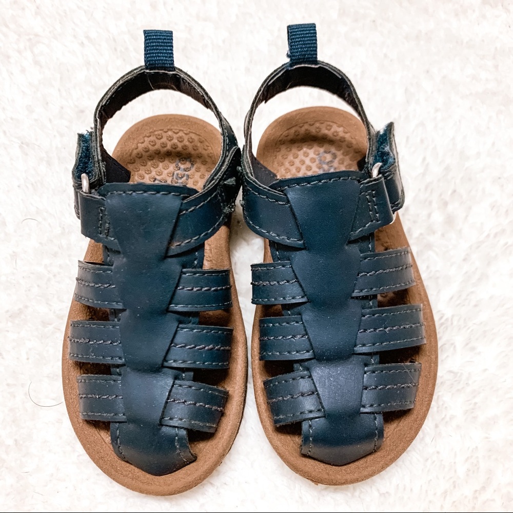Oshkosh Boys Navy Blue Sandals Toddler Size 6